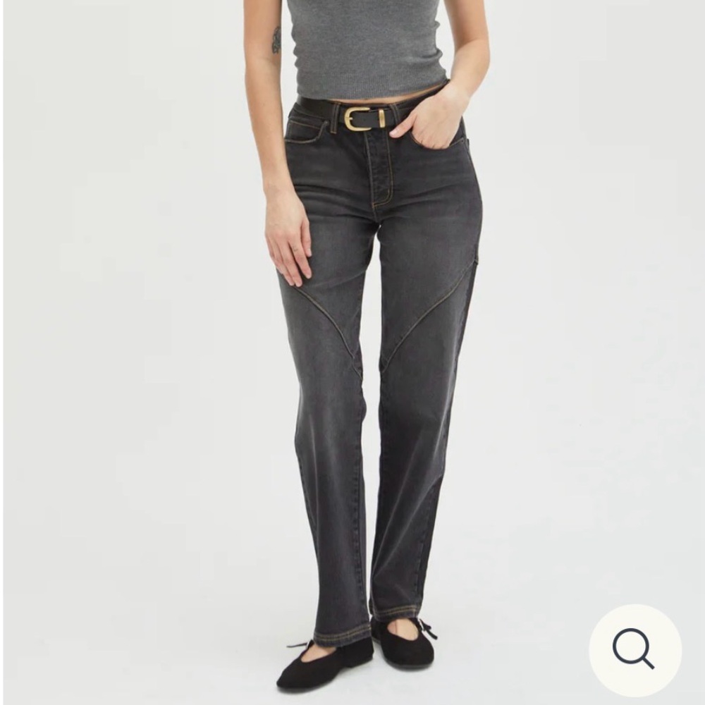 Women's Black Straight Leg Jeans